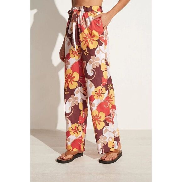 Faithfull the Brand Celvia Pant Ulani Floral Print Wide Leg Pull on S NWT Sale - Picture 10 of 16